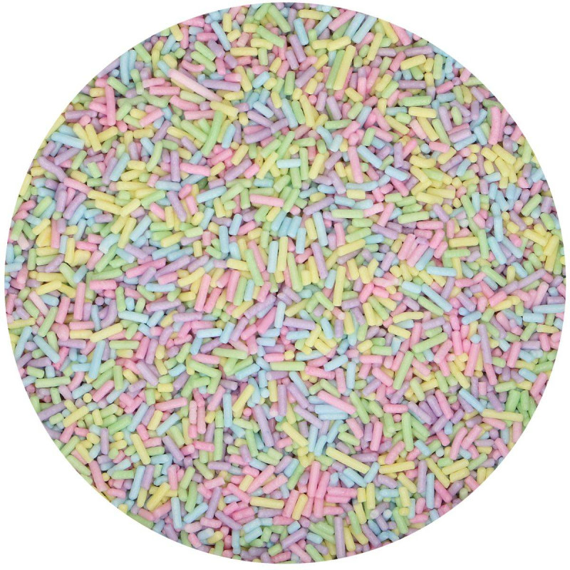 Vermicelles en sucre couleurs pastels Funcakes 80 g