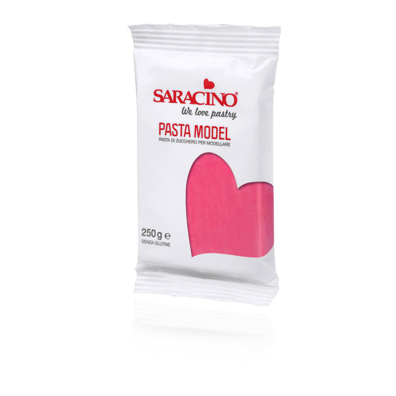 Pasta de modelar Saracino rosa fucsia 250g