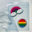 Pop it Rainbow and round chocolate mould kit