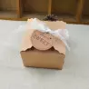 Mini boites à gâteaux en carton avec ruban et étiquette -x10