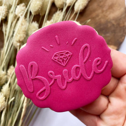 Tampon biscuit mariage Bride