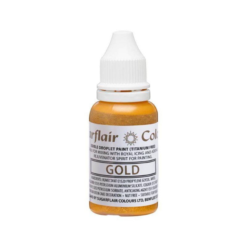 Colorante alimentario líquido Sugarflair Gold 14 ml