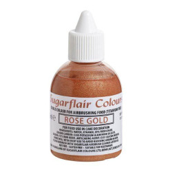 Colorant pour aérographe or rose Sugarflair 60 ml