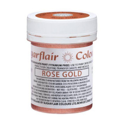 Peinture alimentaire or rose pour chocolat Sugarflair 35 g