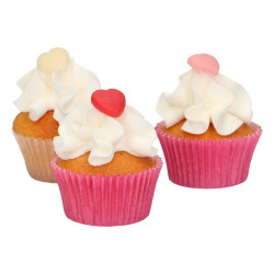 Petits cœurs en pâte d'amandes assortis Funcakes -x30