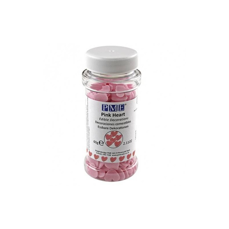 Pink sugar hearts 60 g