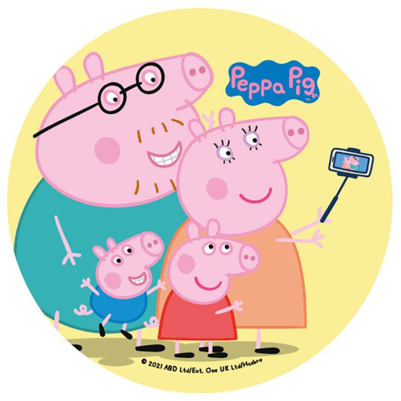 Disque azyme Peppa pig famille 14,5 cm