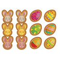 Sugar leaf decorations bunnies and Easter eggs -x12