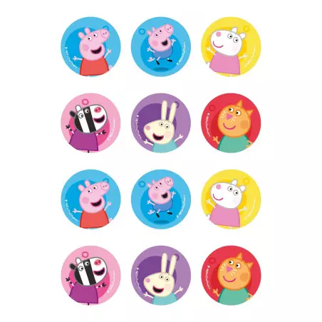 13 Stickers Peppa Pig Comestible - sans E171 - Annikids