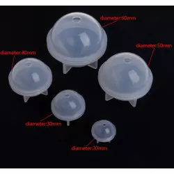 Set de 5 moules en silicone sphères x 5 diamètre