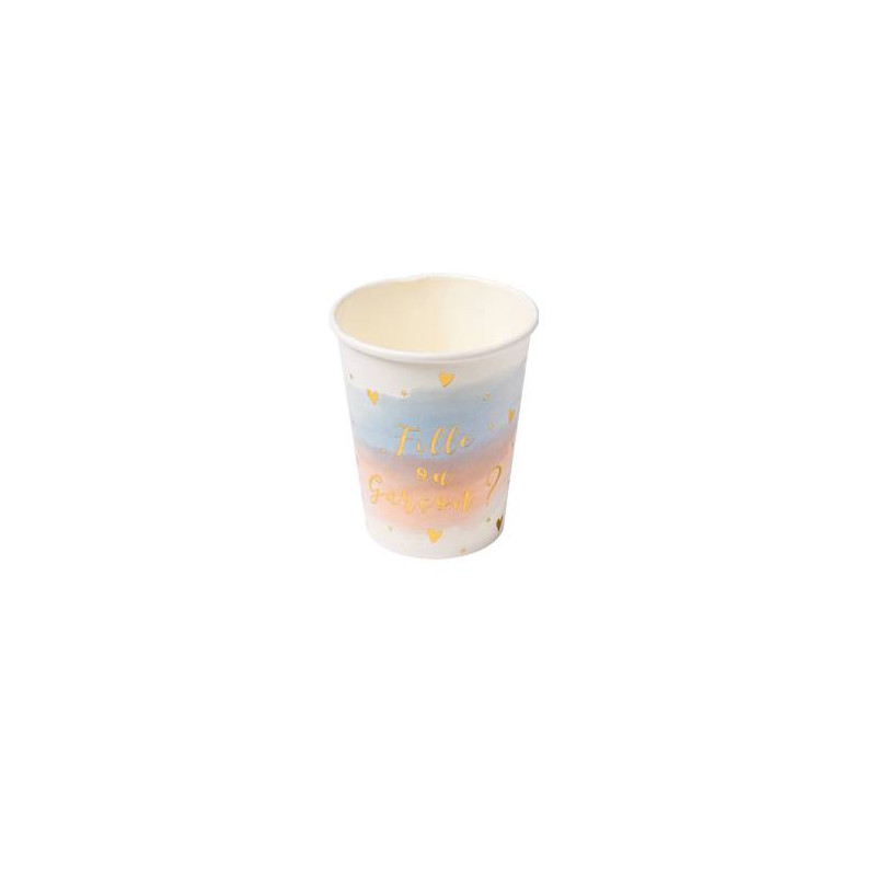 Reveal gender cups pink and blue x8