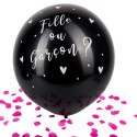 Ballon géant Reveal gender confettis roses