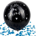 Reveal giant balloon gender blue confetti