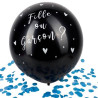 Ballon géant Reveal gender confettis bleus