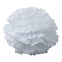 Borlas de papel de seda blanco de 40 y 50 cm x2
