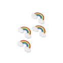 Adhesive multicolored rainbows in resin 5 cm -x4