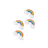 Arcs en ciel multicolores adhésifs en résine 5 cm -x4