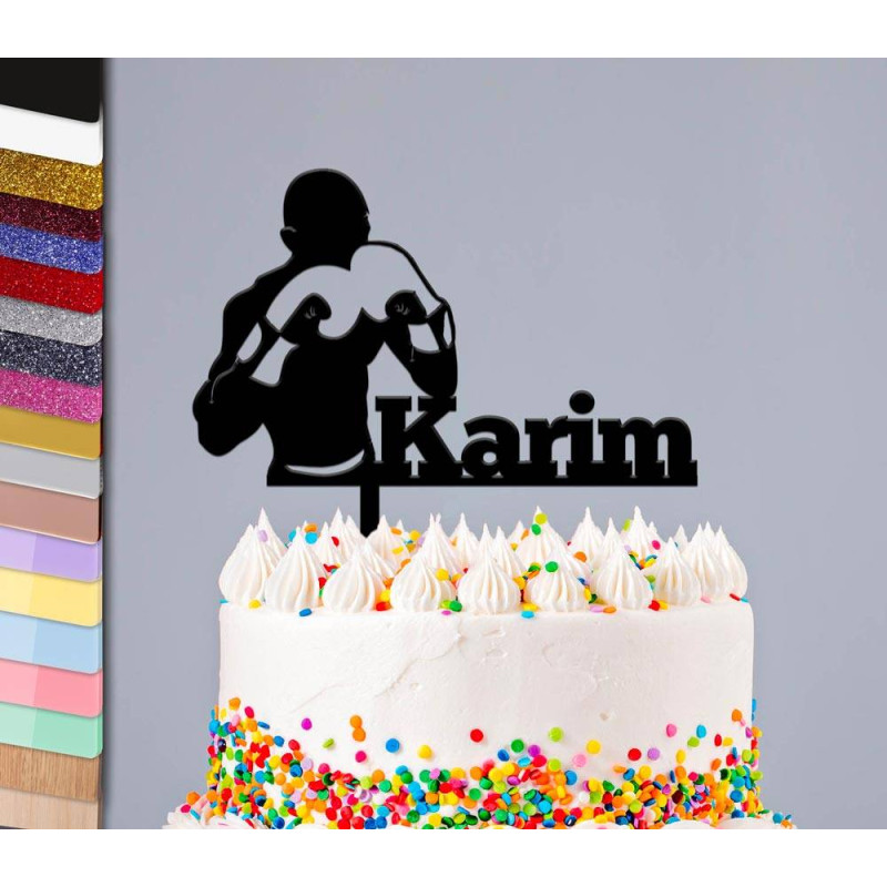 Topper personalized Combat Sports and Boxing cake