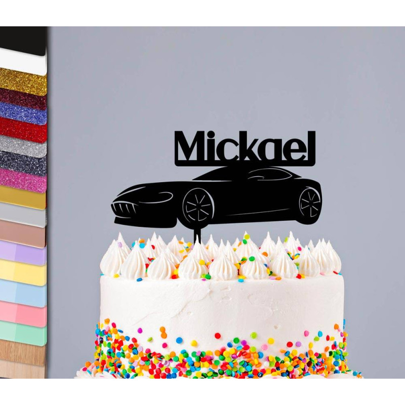 Topper personalized cake Sports car