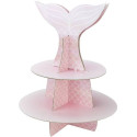 Soporte para tartas Mermaid, rosa, 2 pisos