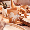 Kraft and white dinosaur cups x8
