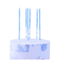 Large marbled blue candles PME x6