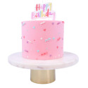 Vela Happy Birthday rosa pastel PME