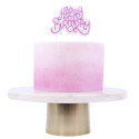 Candle Happy Birthday glittery pink PME