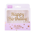 Happy birthday gold candle PME