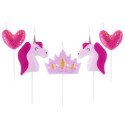 Velas topper princesa y unicornio PME x5
