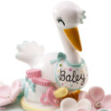 Baby stork cake figurine 10 cm
