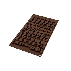 Moule à chocolat lettres et symboles de Silikomart
