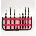 Set of 7 double brushes and tools with Cerart storage pouch