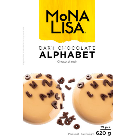Alfabeto y números de la Mona Lisa de chocolate x79