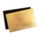 Cartón rectangular dorado y negro 20x30 cm x 5 piezas