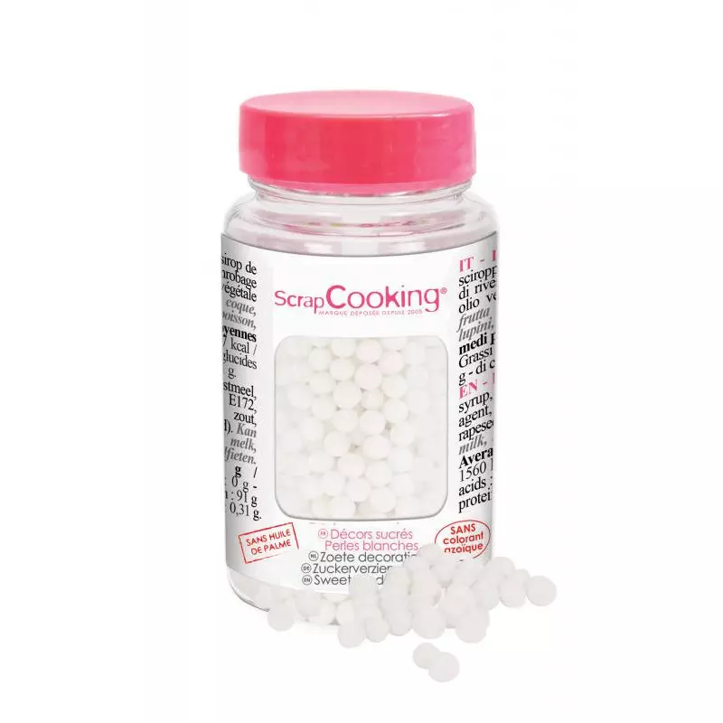 Perles blanches Scrapcooking 55 g