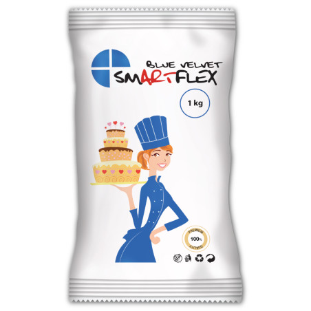 Pâte à sucre Smartflex vanille bleu 1 kg