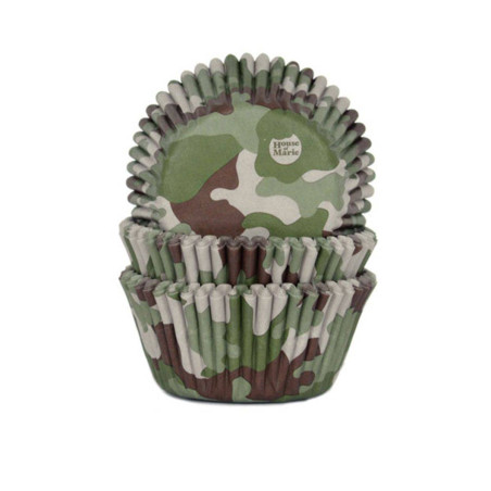 Caissettes à cupcakes camouflage x50