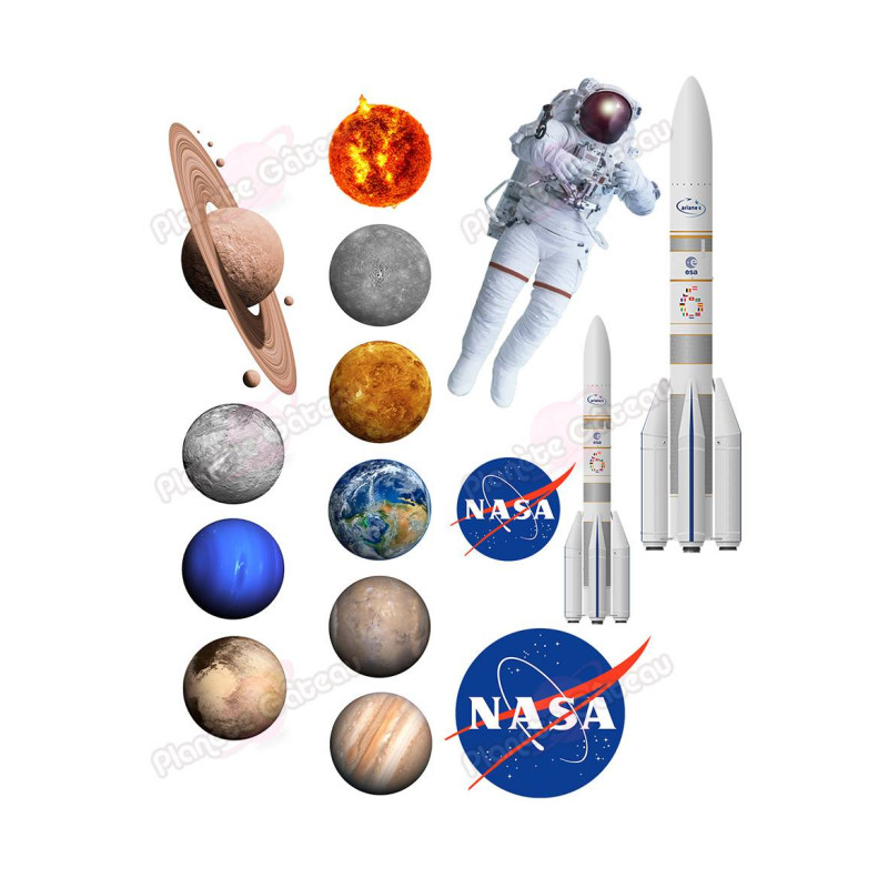 Kit de decoración de alimentos Astronauta y espacios