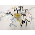 Cupcake Toppers with name x10 - Face Angel Writing