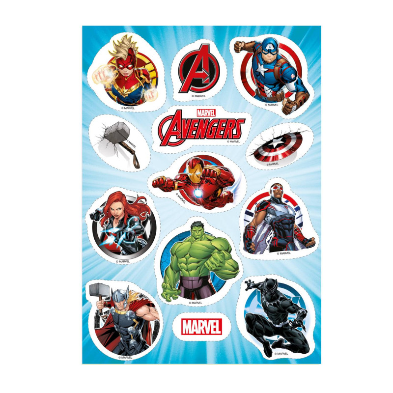 Décorations comestibles Avengers x13 modèles