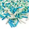 Happy Sprinkles bâtonnets métallisés bleus , verts et blancs mats 90 g