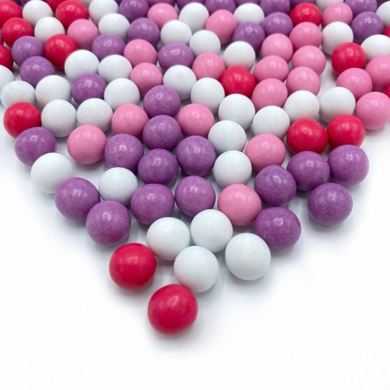 Pink, purple and fuchsia chocolate balls Happy Sprinkles 90 g