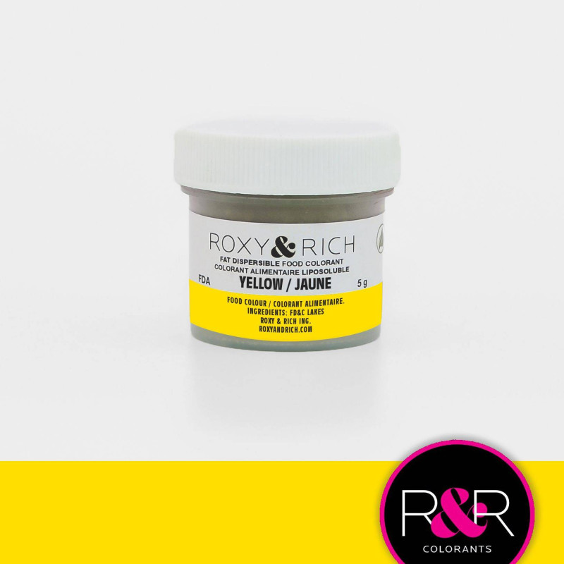 Colorant en poudre liposoluble jaune Roxy & Rich 5g