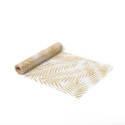 Table runner palm tree gold sequin in organza 28 cm x 5 m