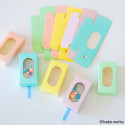 Popsicle boxes with pastel green windows x 10