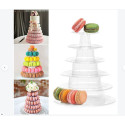 Macaroon display with 6 transparent layers