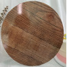 Bandeja redonda gruesa con estampado de madera oscura de 25 cm