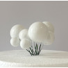 White ball toppers assorted diameters x10