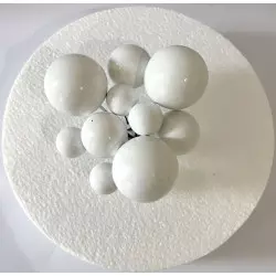 Topper boules blanche - x10 de 3 tailles